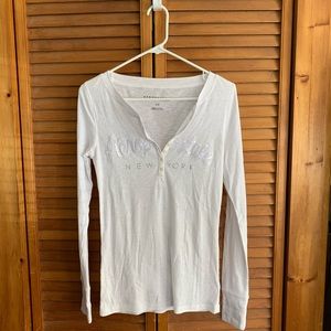Aeropostale White Thermal Top